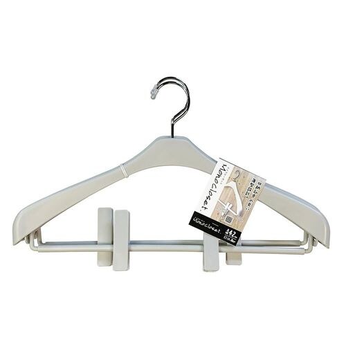 MCスーツハンガースリムクリップ2本組グレー×4