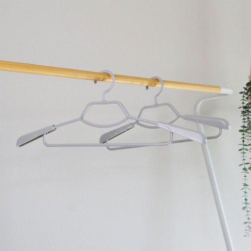 MC シャツハンガースライド2本組 グレー×4