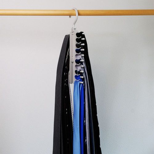 MC ネクタイハンガークロス グレー 6セット