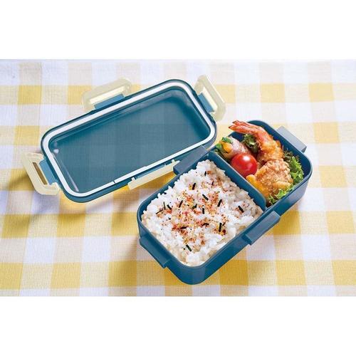 ふわっと弁当箱530ml オーシャンブルー×4
