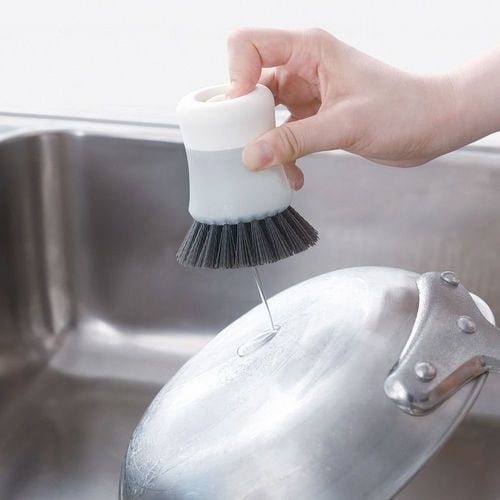 キッチンブラシ かため クリア 4セット