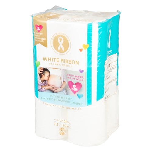 ホワイトリボントイレットペーパー12Rシングル