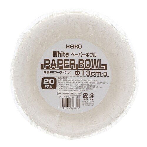 ヘイコ−ペーパーボウル白 13cm 20枚入60束