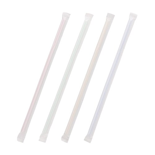 ヘイコーフレキシブルストロー6×21縞 単袋30束