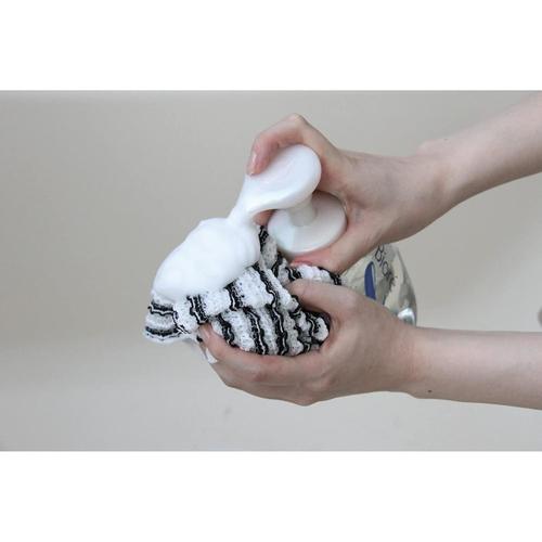 伸びる泡ソープタオル BK 3セット