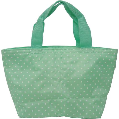 ランチバッグ 保冷弁当袋 水玉 グリーン 2セット