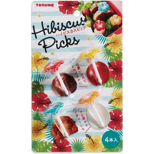 お弁当 ハイビスカス ピック 4本入 4セット