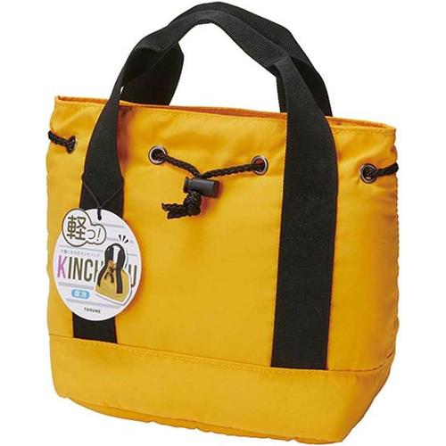 巾着にもなる保冷ランチバッグ 6.5L イエロー