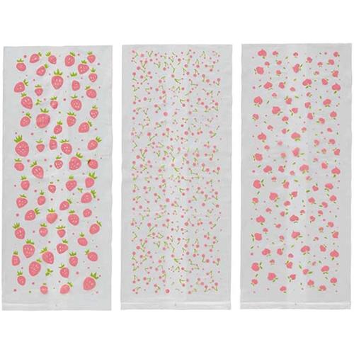 プリントポリ袋 ピンク フルーツ 30枚 4セット
