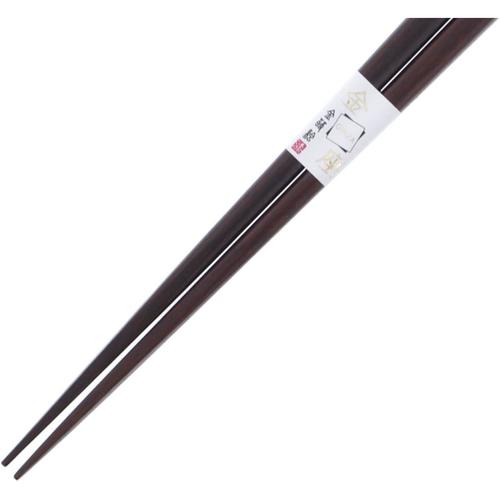 箸 金座 紅白梅 20.5cmエンジ 2セット