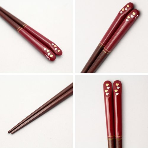 箸 金座 ハートな気分 18cm 2セット
