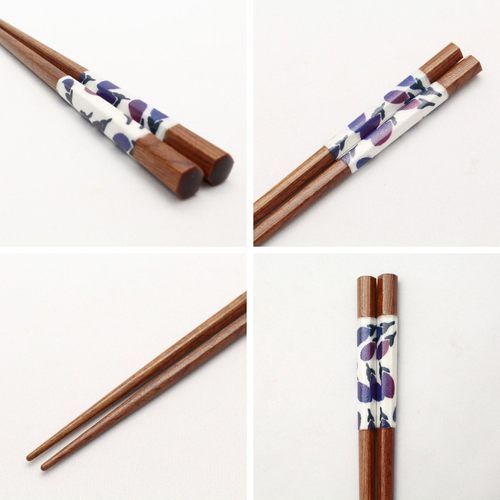 箸 六角 なす 23cm 3セット