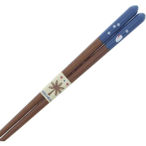 食洗箸 華うさぎ ブルー 18cm 3セット