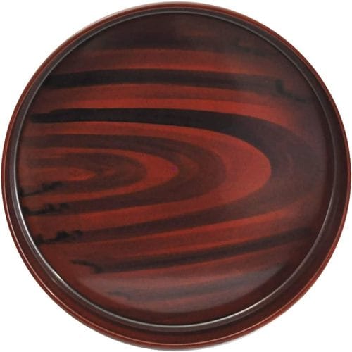 丸盆 平安杢 30cm