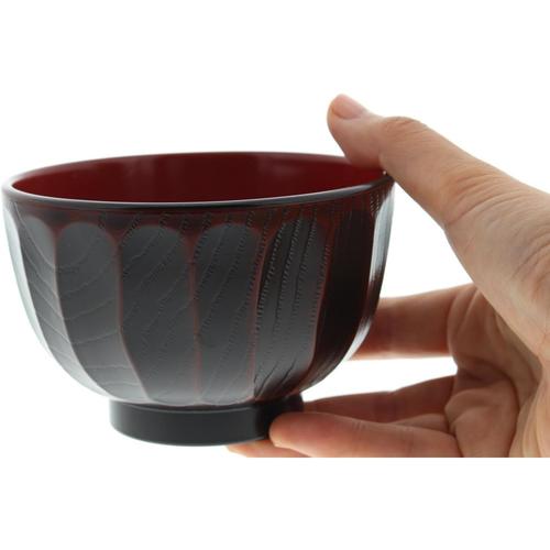 PC汁椀 食洗 菊割 赤栃 2セット