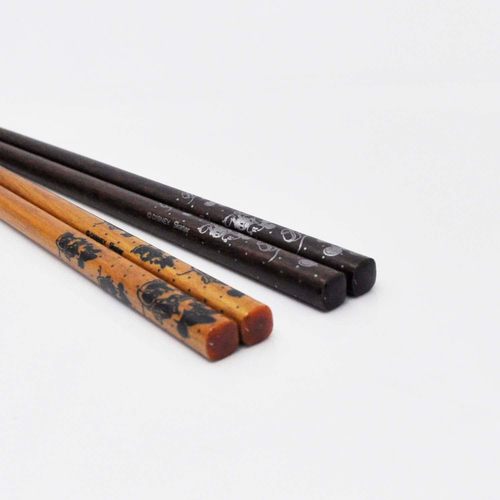 箸箸置揃え ミッキー ミニーナチュラル 2膳組