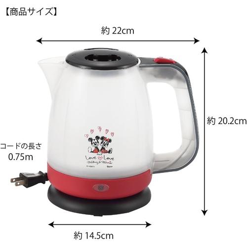 電気ケトル 1.1L ミッキー&ミニー