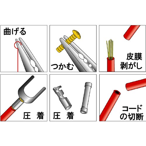 電工用万能ペンチ165mm