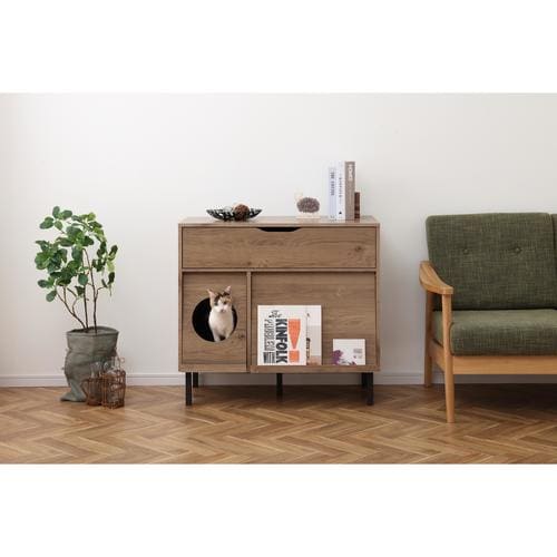 キャットトイレタリーキャビネット収納付き AT/B