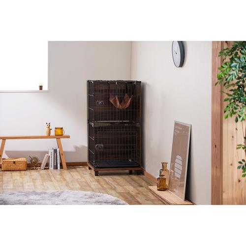 ファニチャースタイルケージ2段 ウォールナット