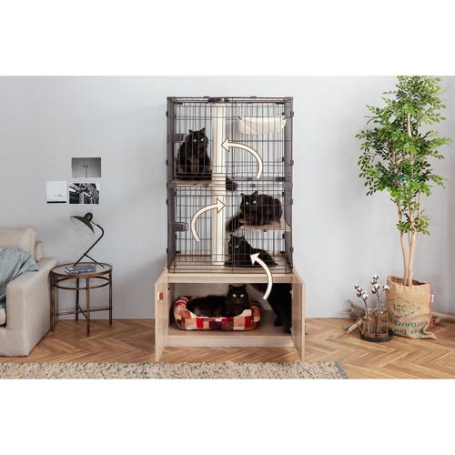 隠れ家キャットランドケージ 800 マットブラウン