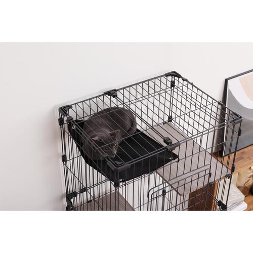 ミニキャットケージ ハンモック付き マットグレー