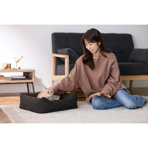 ツイードスタイルベッド ブラウン