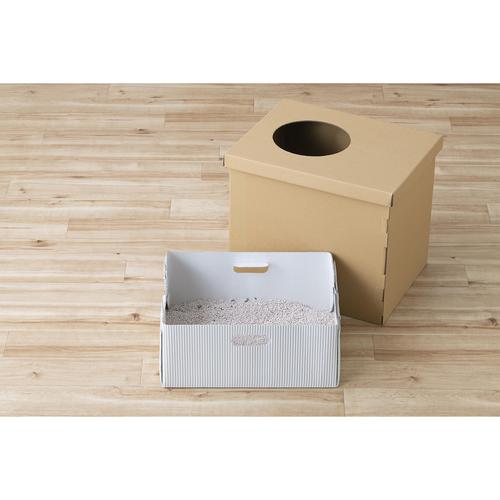 上から段ボール猫トイレ