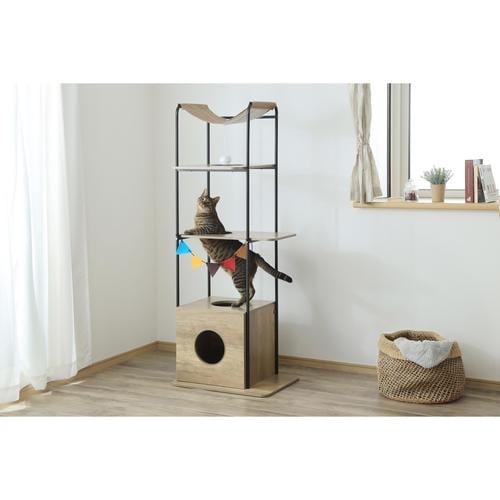 キャットウッディシェルフ 150 ブラウン