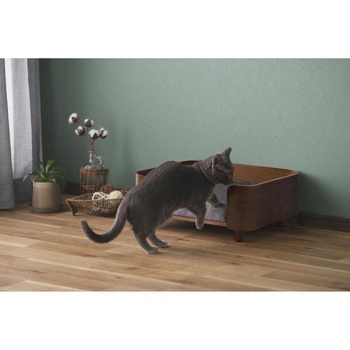 プライウッドスクエアペットベッド ウォールナット