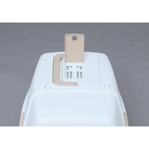 1週間取り替えいらずネコトイレ ホワイト/ベージュ