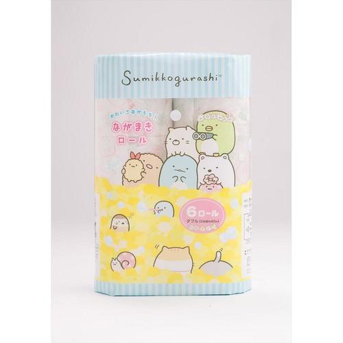 すみっコぐらし6ロールダブル2枚重ね40m×6