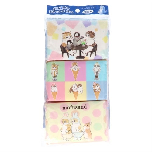 mofusandポケットティシュ9コパック×8