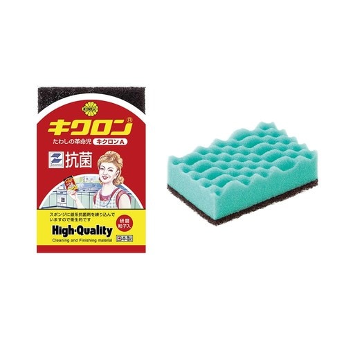 キクロンA グリーン キッチンスポンジ 14個