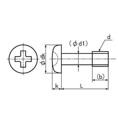 SUSナベ小脱落防止ビス 5×12×6