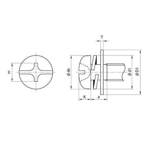 組込みねじ (+−)ナベP=4(SUS(