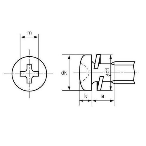 組込みねじ ペラウス(+)ナベP=2(鉄