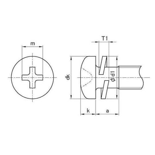 組込みねじ (+)ナベP=2(薄板用(S