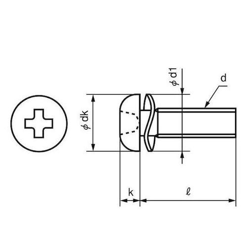 組込みねじ (+)ナベSP=2(SUS(