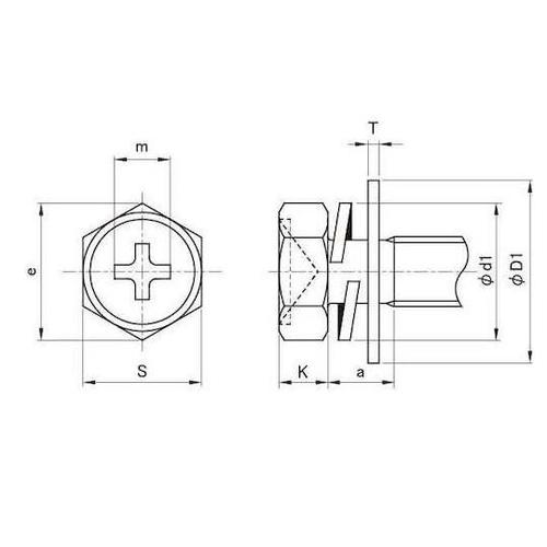 組込みねじ (+)アプセットP=3(SU