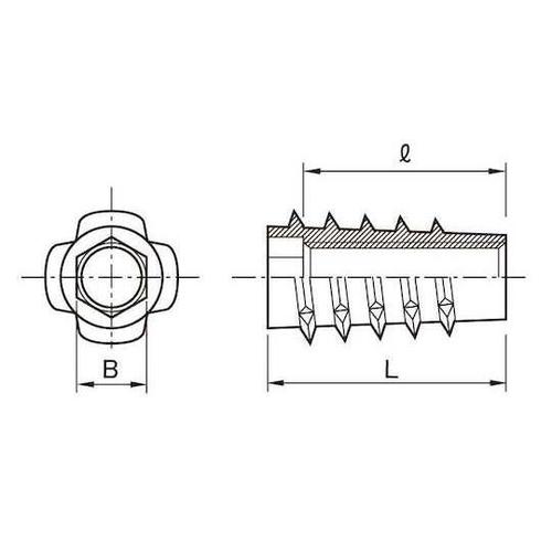 三価ホワイト 鬼目ナット Eタイプ 4