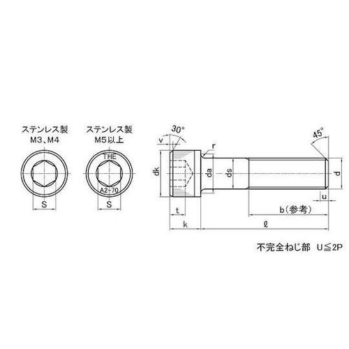 ステンCAP 輸入品 3×8 (1000