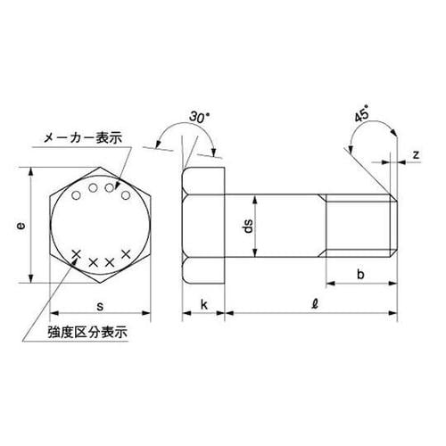 ユニクロ 10.9 六角ボルト 6×25