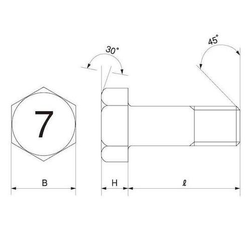 ユニクロ 7マークBT(小形 半ネジ 8
