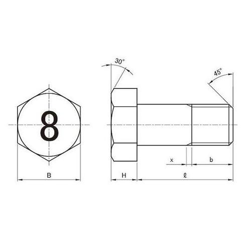 ユニクロ 8マークBT(半ネジ 8×70