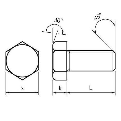 BK ステン 六角ボルト 全ネジ 輸入品