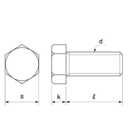 Sコート ステン 六角ボルト 全ネジ 輸