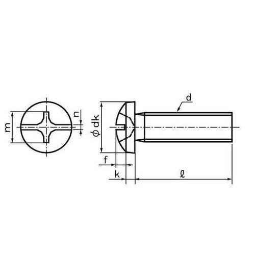 クロメ−ト(+−)バインド小ネジ 3×1