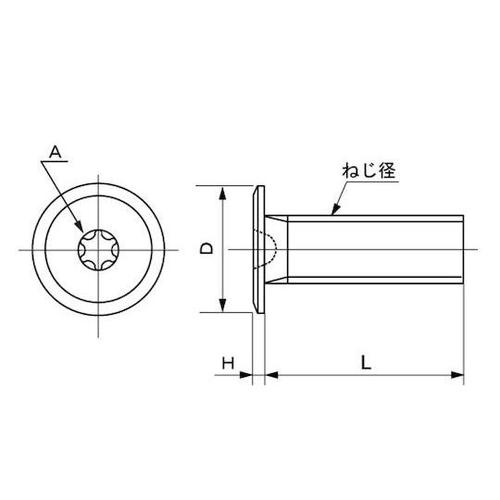 三価ホワイトTRXスリムヘッド小ネジ 3
