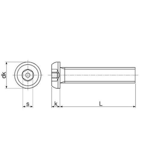 SUSピン6カクボタン小 5×16 (5